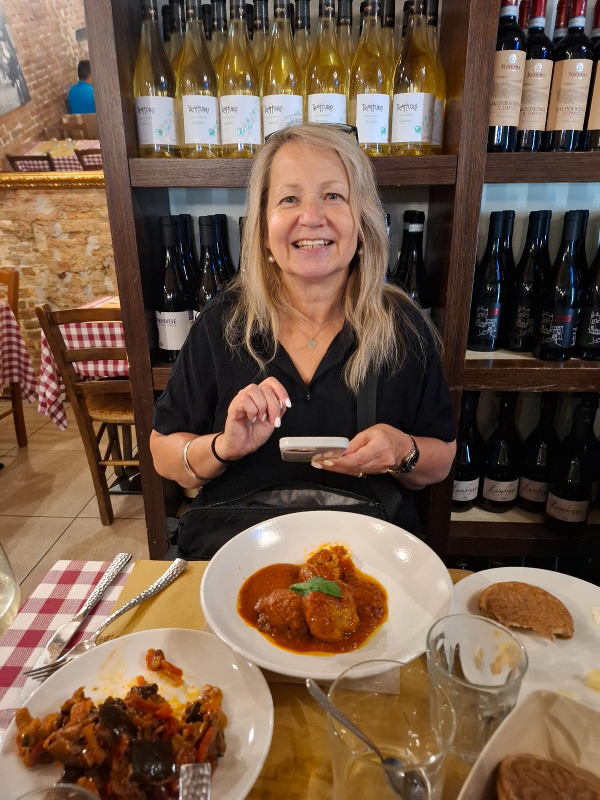 A working lunch on tour